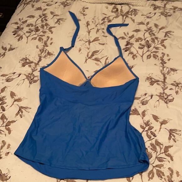 Bright Blue Halter Tankini Top - Picture 3 of 4
